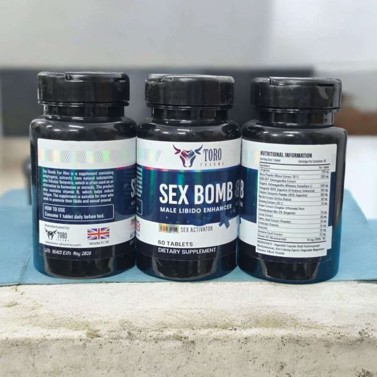 TORO Pharma Sex Bomp Male Libido Enhancer 60 Tablets
