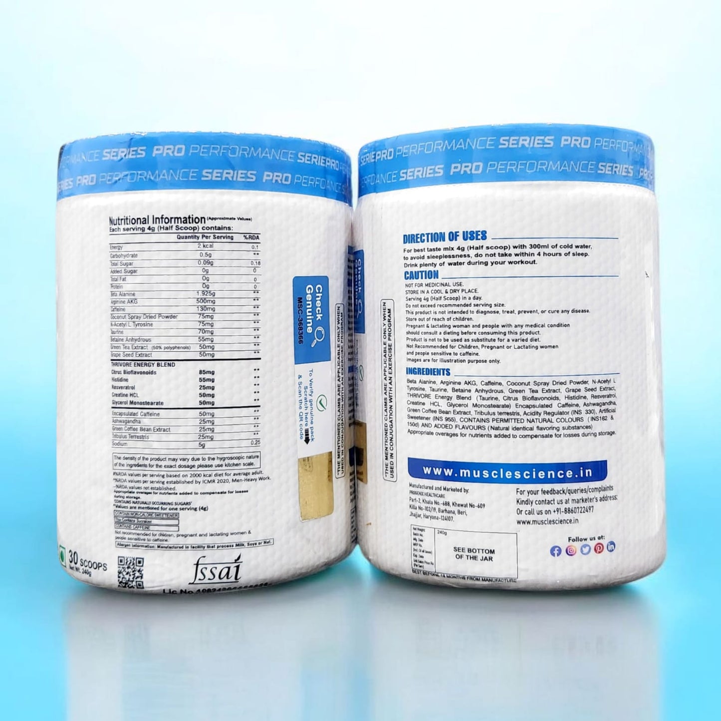 Muscle Science Ignitor Nex Gen PreWorkout 30 Servings