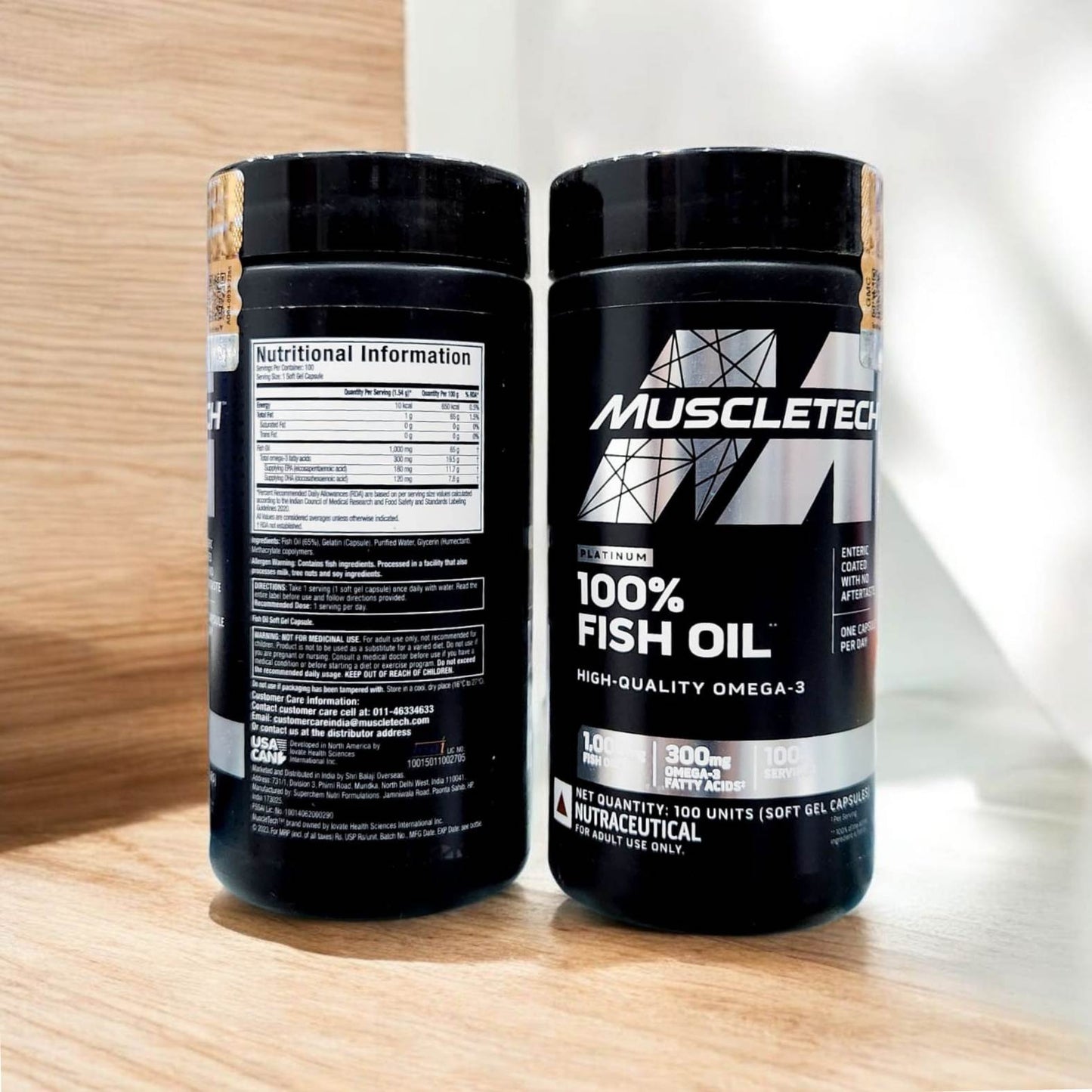 MuscleTech Platinum 100% Fish Oil, 100 softgels