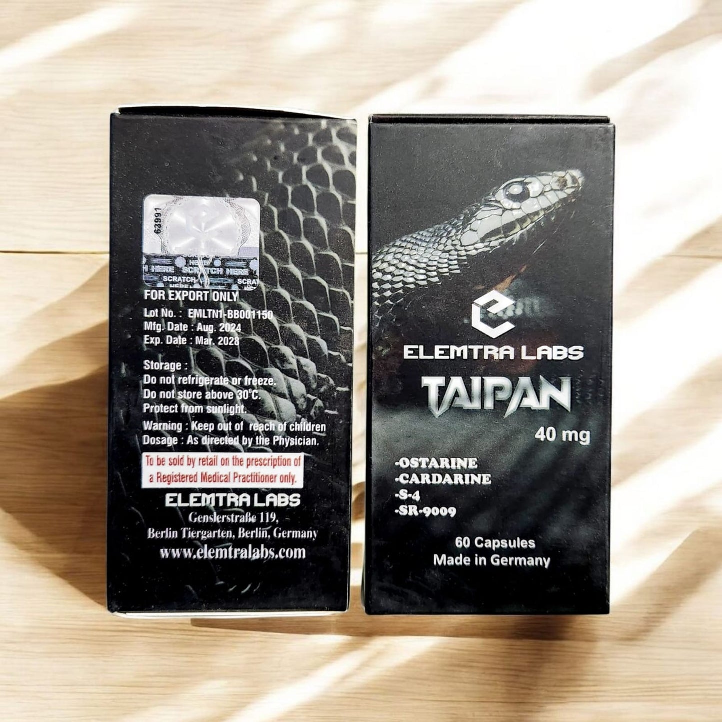 Elemtra Labs Taipan 40mg 60 Capsules