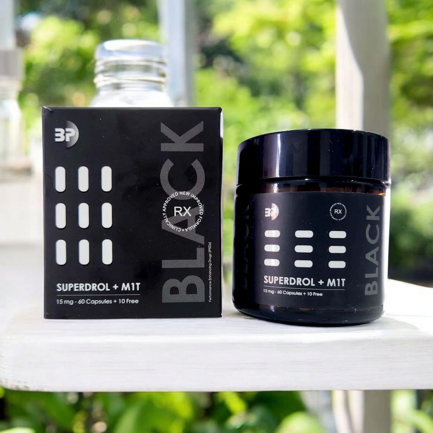Balkan Pharma Superdrol+M1T 15mg 60 Capsules+10 Free (Black)