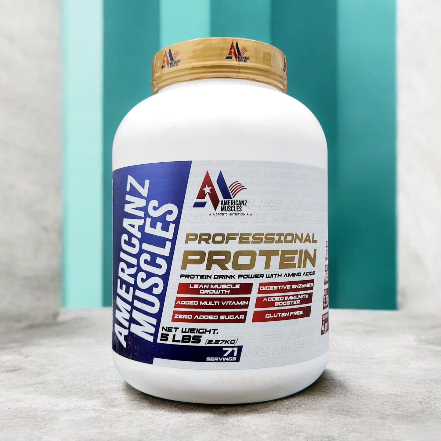 Americanz Muscles Professional Whey Protein 2.27kg 71 Servings
