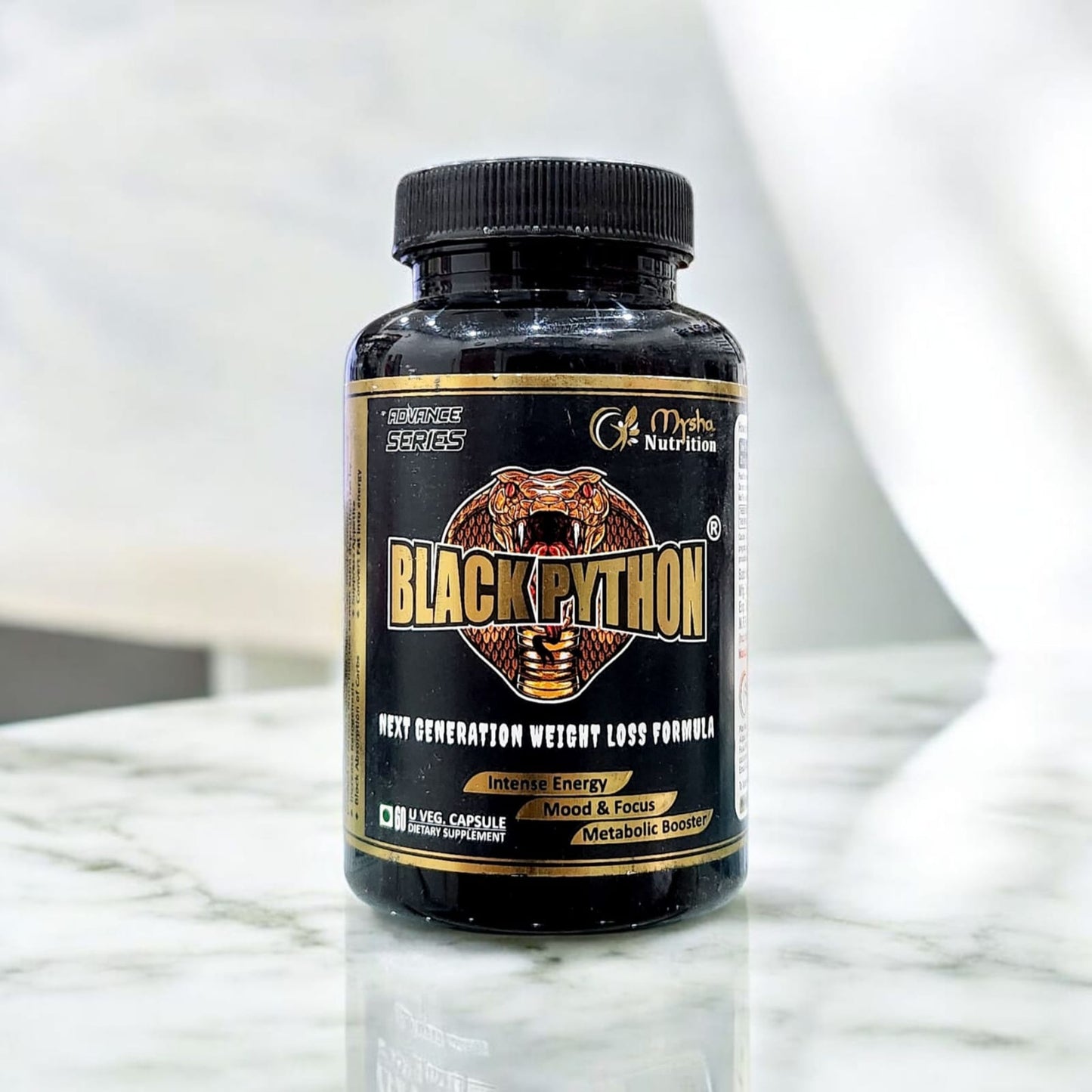 Mysha Nutrition Black Python Natural Fat Burner 60 Capsules