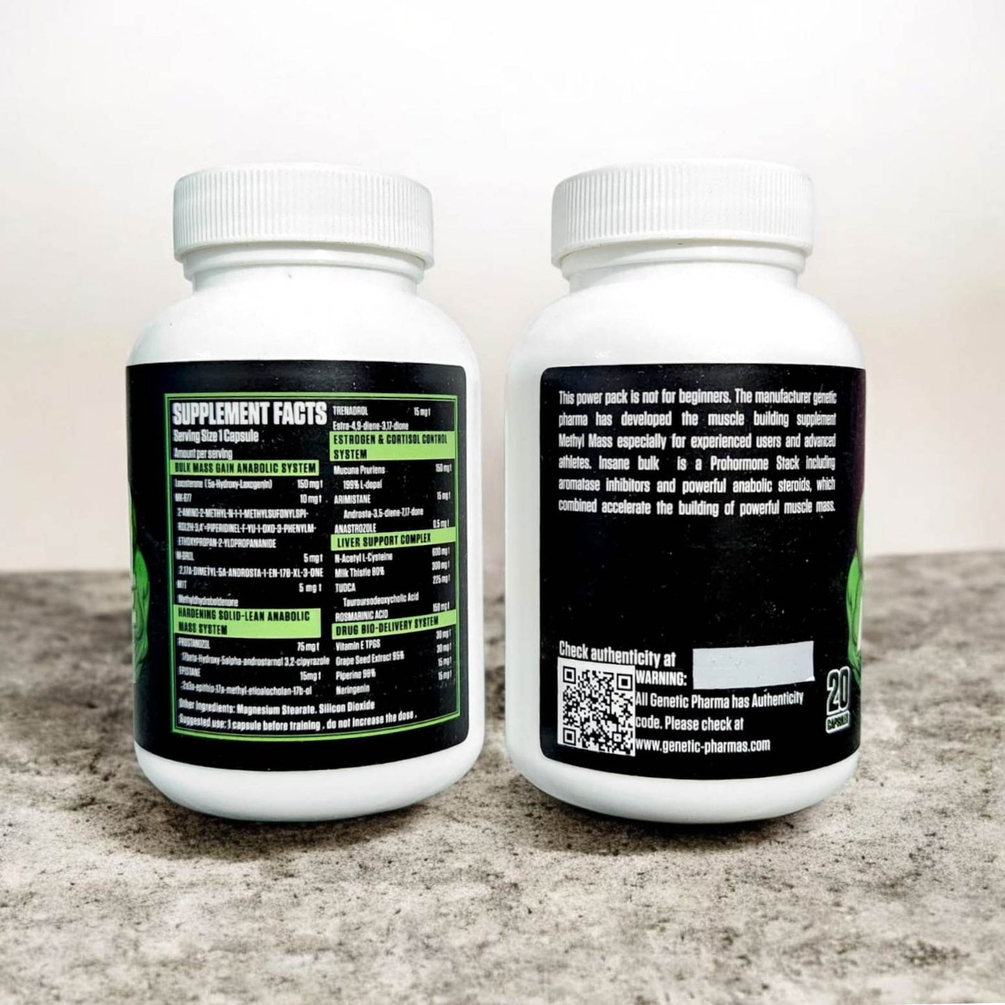 Genetic Pharma Insane Bulk 20 Capsules - QR Code Verified
