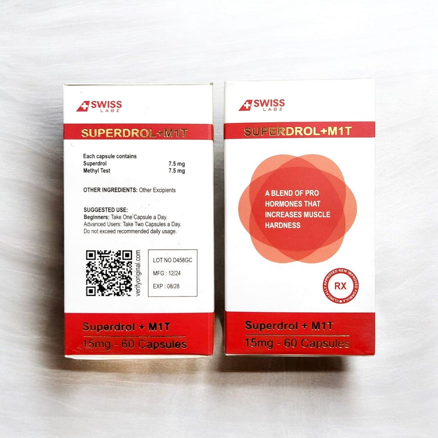 Swiss Labz Superdrol M1T 15mg 60 Capsules