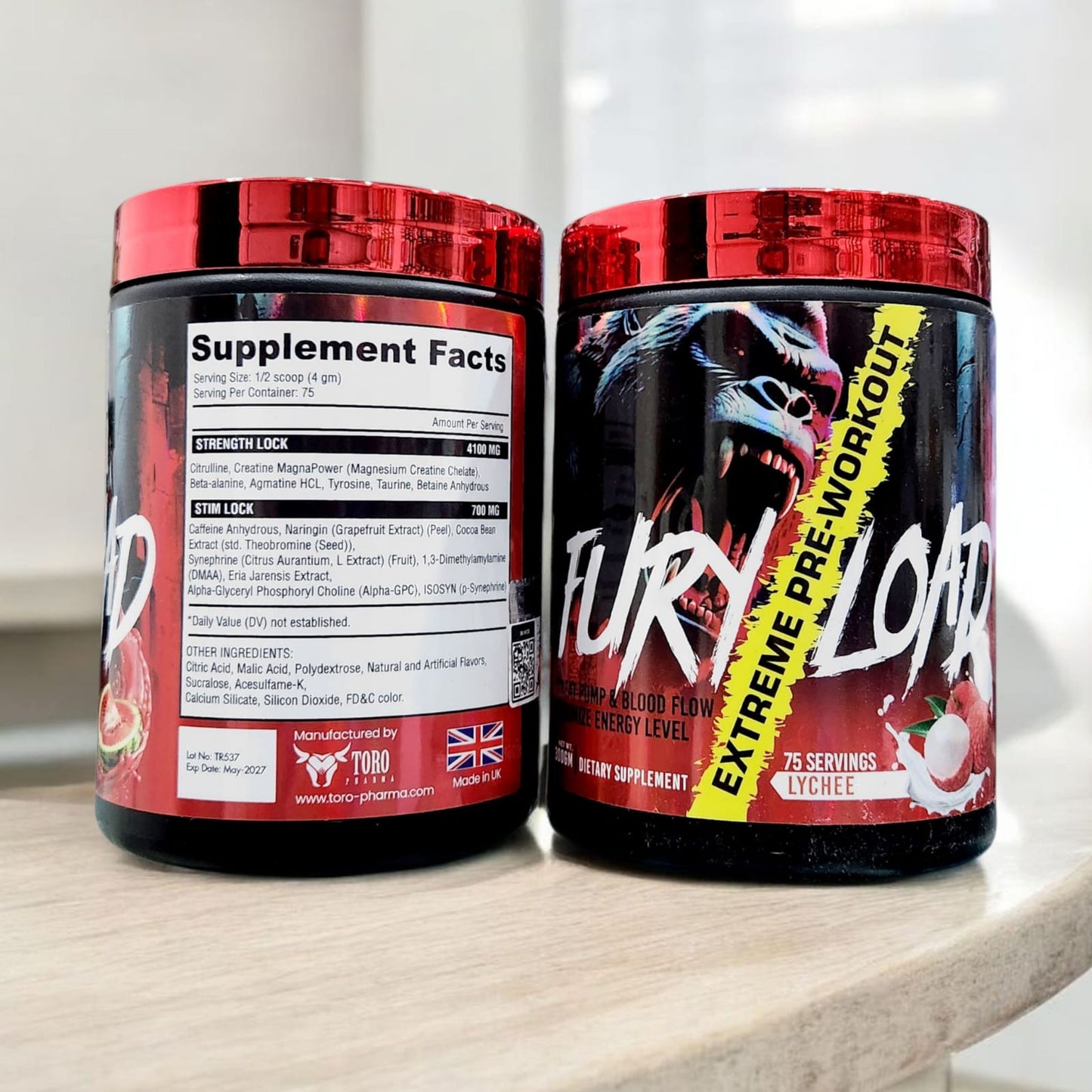 Toro Pharma Fury Load Preworkout 75 Capsules