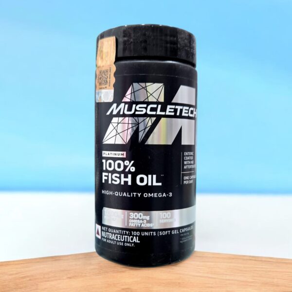 Muscletech Platinum 100% Fish Oil, 1000mg Fish Oil, 300mg 100 Softgel Capsules