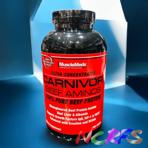 MuscleMeds Carnivor Beef Aminos for Recovery and Muscle Growth 300 Tablets