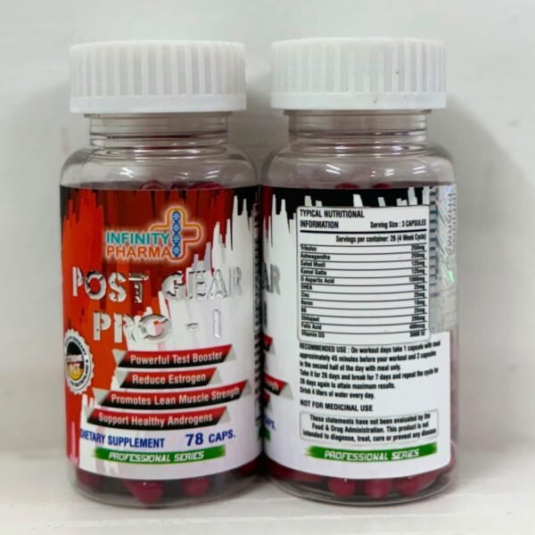 Infinity Pharma Post Gear Pro-1, 78 Capsules