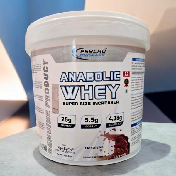 Psycho Muscles Anabolic Whey Protein (Super Size Increaser) 4KG 132 Servings