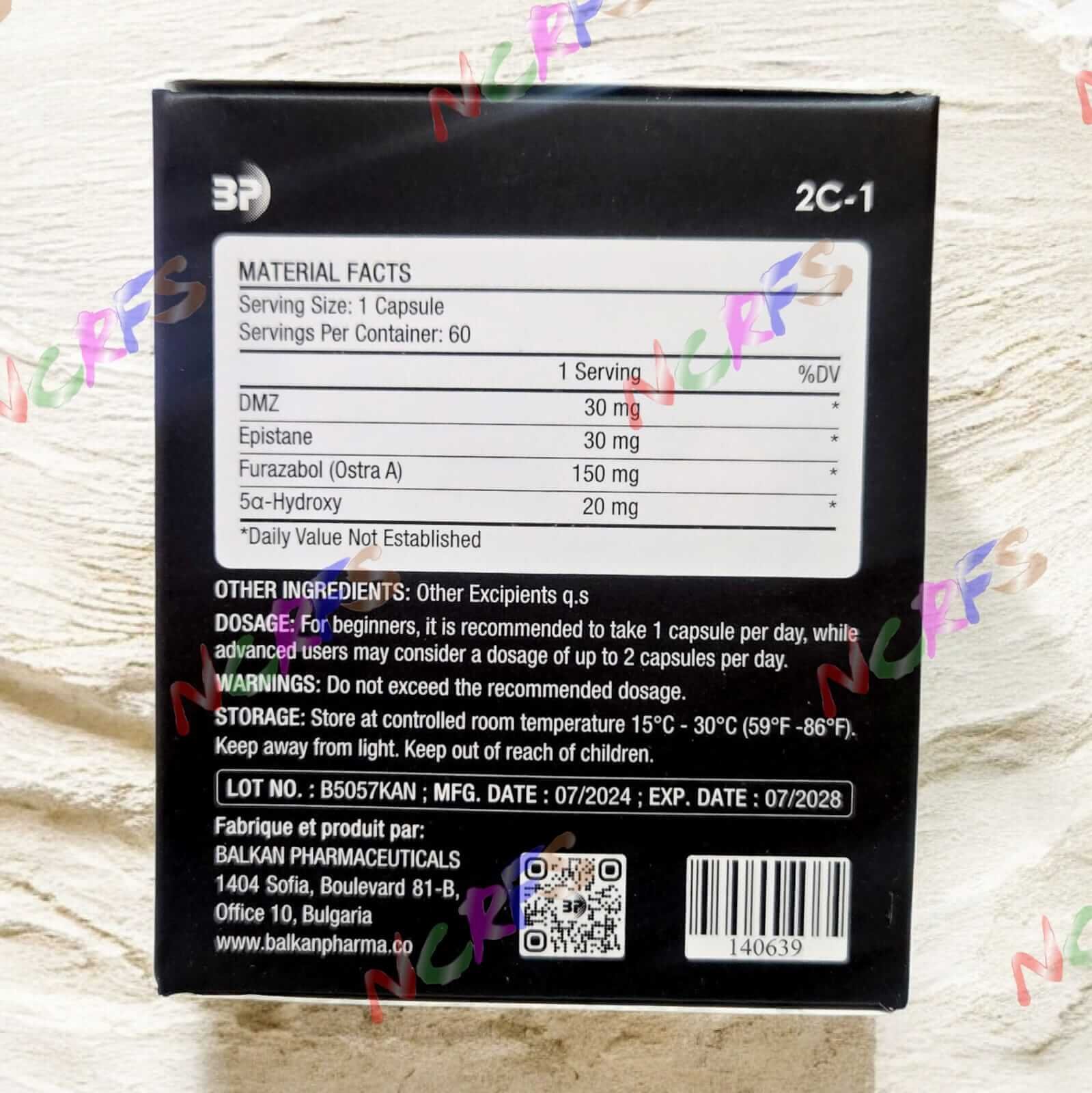 Balkan 2C-1 230mg 60 Capsules (Black)