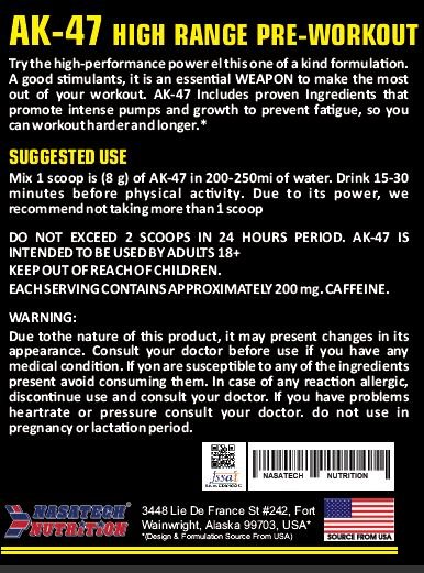 Nasatech AK47 Preworkout 60 Servings