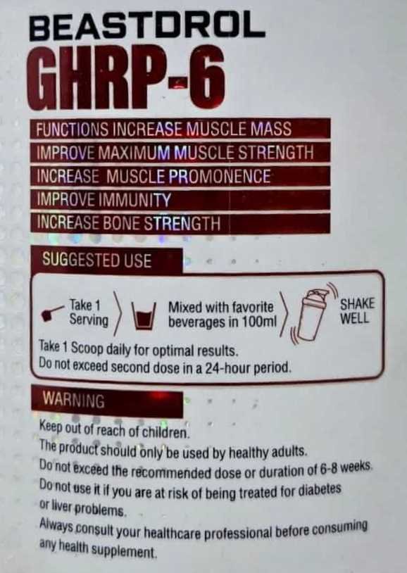 GL Gain Lab Beastdrol GHRP6 30 Servings