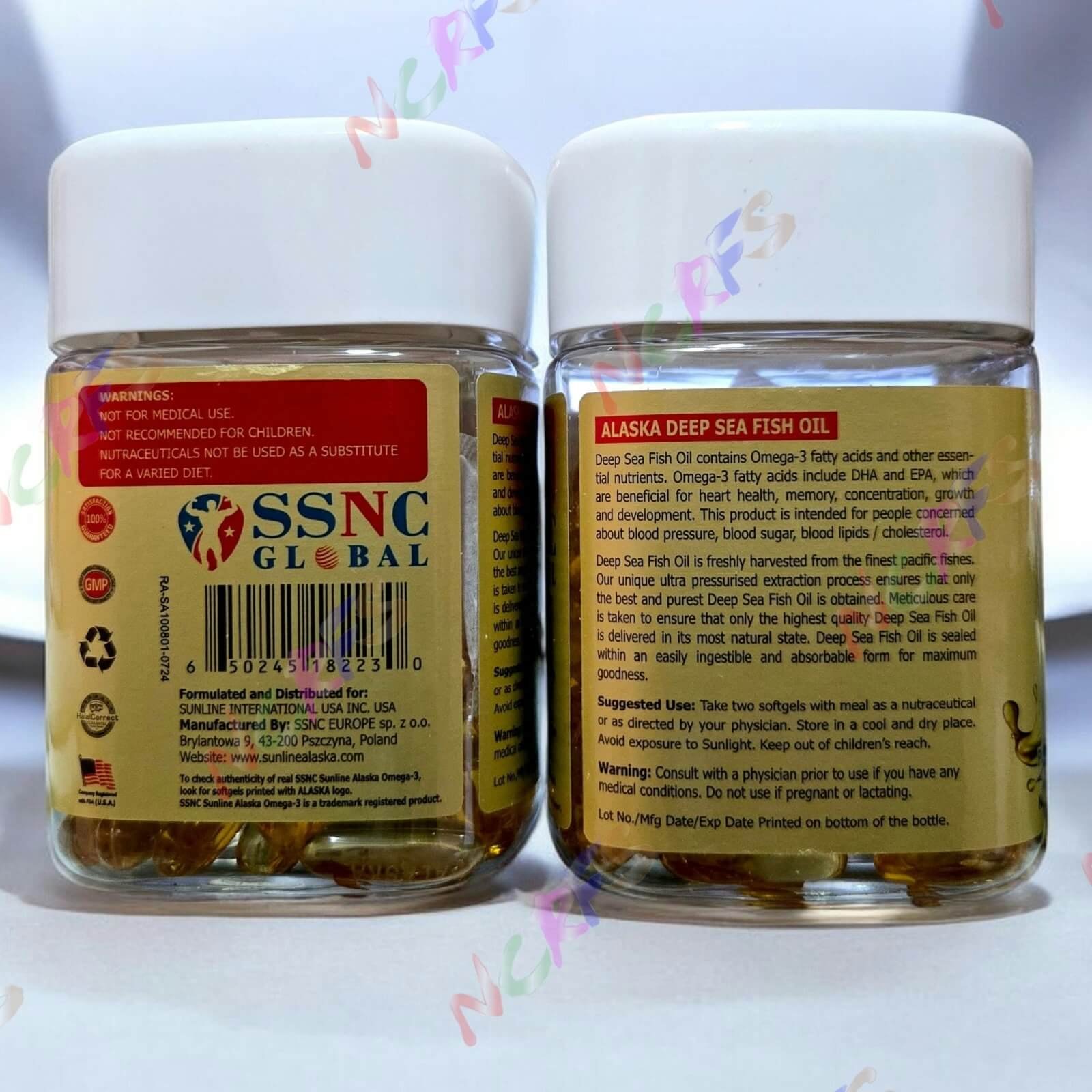Sunline Alaska Deep Sea Fish Oil Omega 3 - 100 Softgels, 1000 Mg