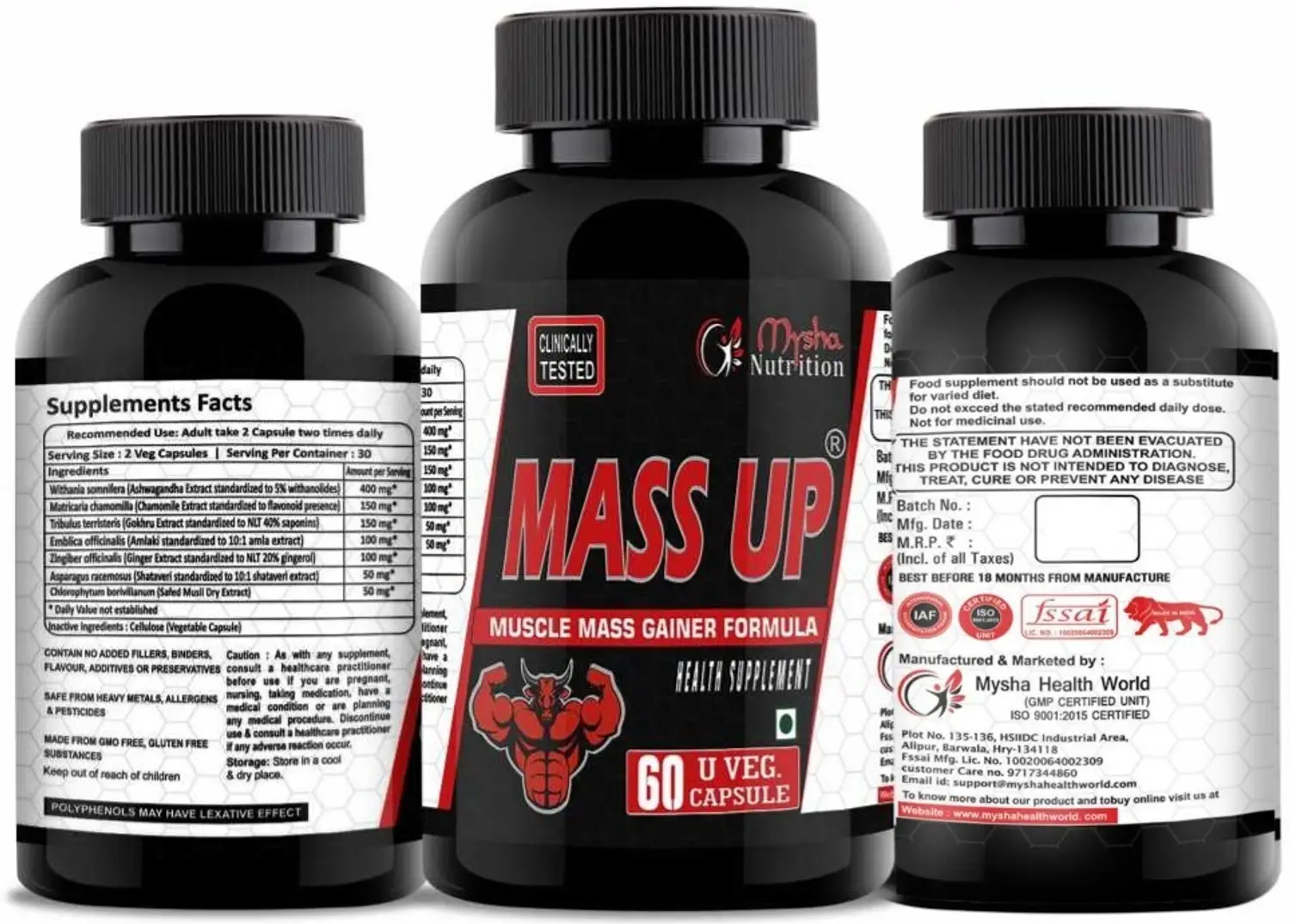 Mysha Nutrition Mass UP 60 Capsules